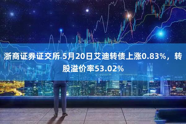 浙商证券证交所 5月20日艾迪转债上涨0.83%，转股溢价率53.02%