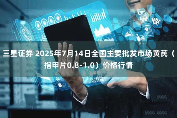 三星证券 2025年7月14日全国主要批发市场黄芪（指甲片0.8-1.0）价格行情